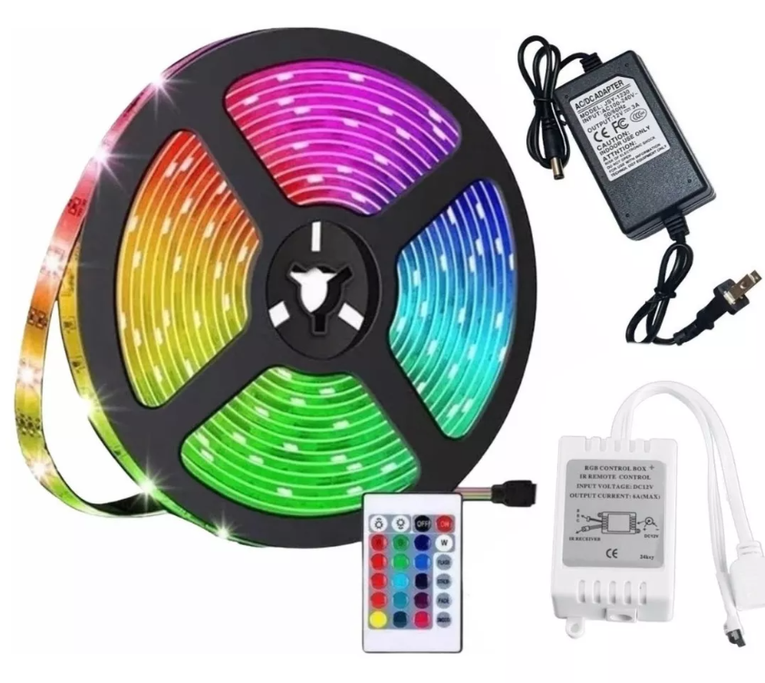 Cinta Led Rgb X 5m + Controlador + Contr